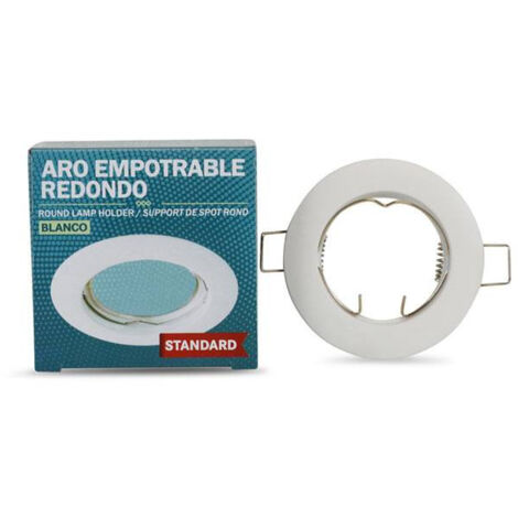 Aro downlight circular para bombilla GU10 / MR16 - Corte Ø62 mm  Blanco