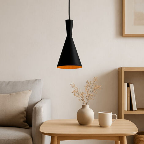 Lámpara Colgante Metal "Solvang" - Negro Mate