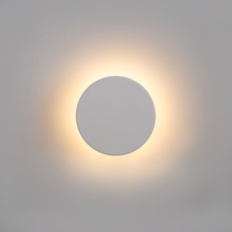 Aplique De Pared Circular "Eclipse" 9W - CCT - IP65 - Blanco