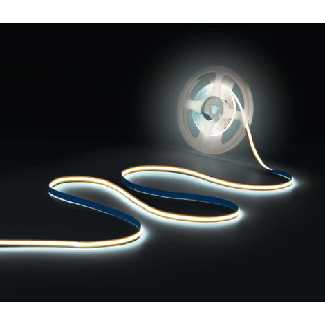 Tira LED COB 24V DC -Monocolor - FREE CUT - 11W/m - 8mm - IP20 - - Blanco Frío