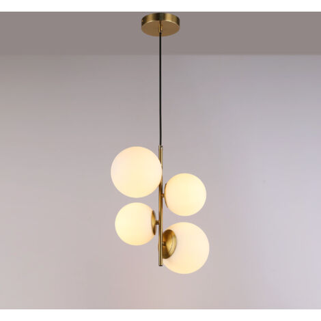 Lámpara Colgante Bola Cristal "TANNA" - E27 - Ø 15cm - Dorado