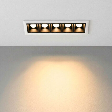 Foco Lineal LED Empotrable 7W - UGR18 - CRI90 - Driver LIFUD - Blanco Cálido - Blanco
