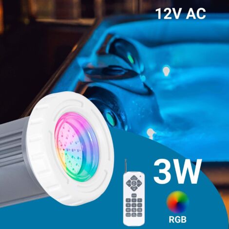 Foco LED Sumergible Para Piscina - 12V AC - 3W - IP68 - Ø94mm