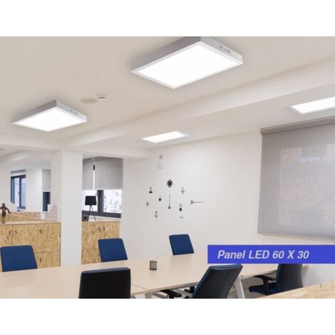 Plafon Panel LED De Superficie 60x30cm 24W 2150 Lumens - Blanco Neutro