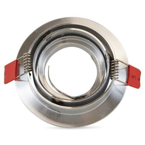Aro downlight circular basculante PREMIUM para bombilla LED GU10  Niquel