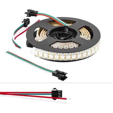 Tira LED inteligente IC RGB 5V DC - IP20 - 21,6W/m - 144 LED/m - Ancho 12mm  