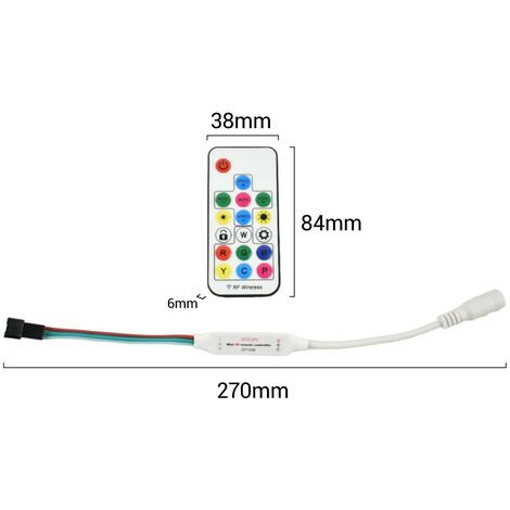 Controlador LED IC pixel WIFI RGB/RGBW - 5-24V DC