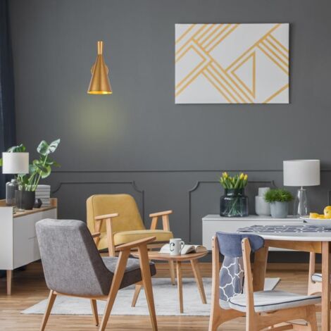 Aplique De Pared Interior Orientable Estilo Nórdico - Dorado