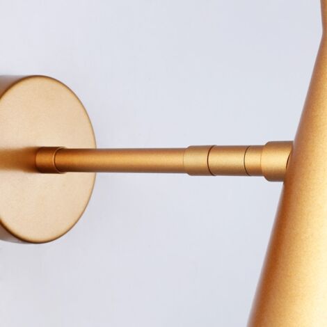 Aplique De Pared Interior Orientable Estilo Nórdico - Dorado