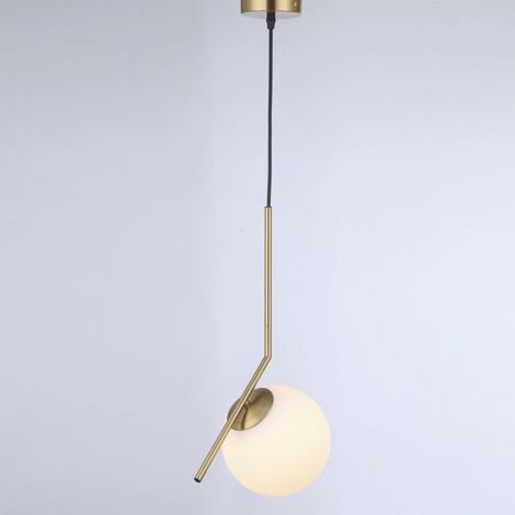 Lámpara Colgante Bola Cristal "HERMI" - E27 - Dorado