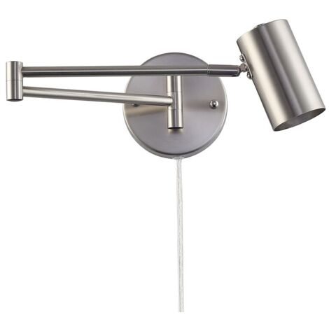Aplique De Pared Extensible Con Enchufe "Lisa" - E27 G45 - Cromo