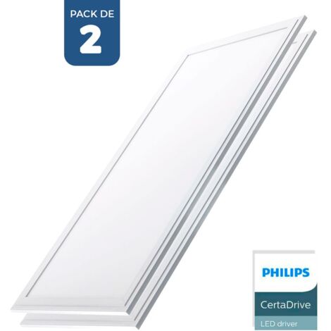Panel LED slim de superficie 120X30 cm - Driver Philips - 44W - UGR19 - Con  KIT de montaje