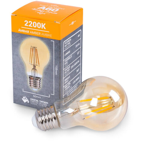 Bombilla LED E27 Vintage Gold Filamento- 4W - 2200K
