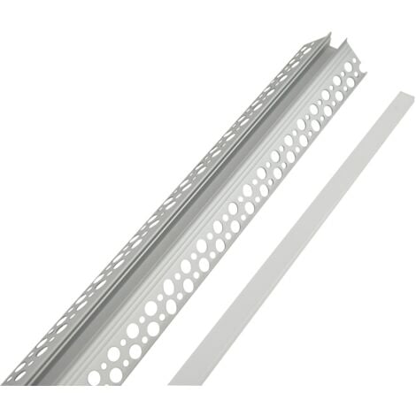 Perfil de Aluminio Empotrable 1m con Luz Difusa para Tiras LED hasta 10 mm