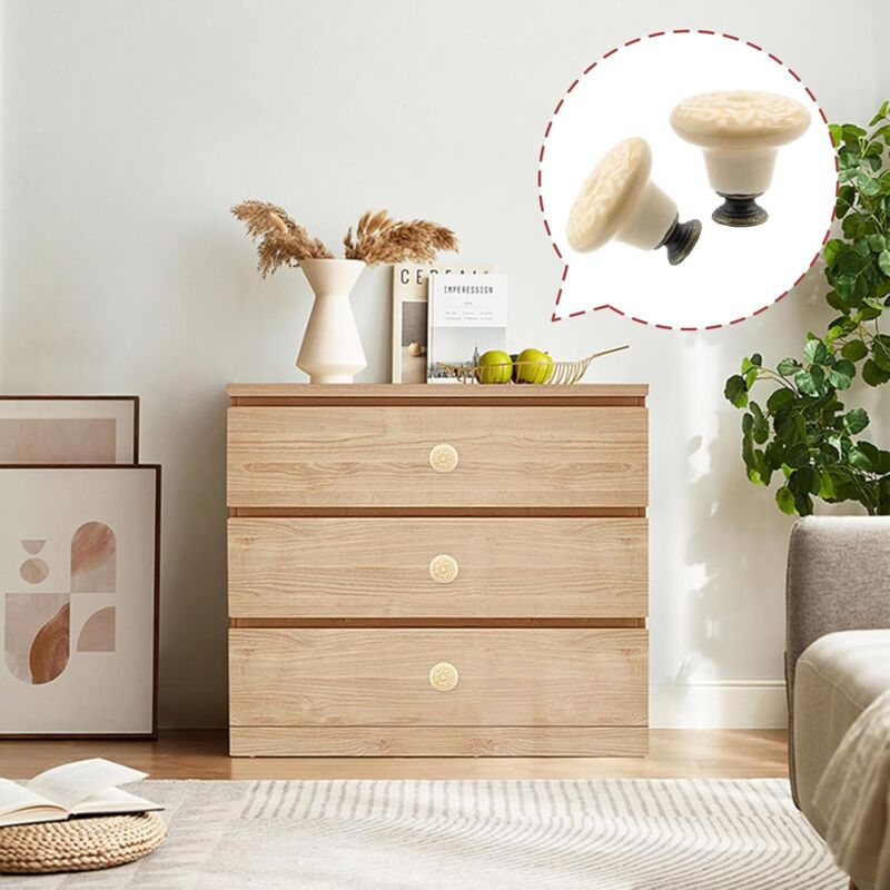 Paquete De 10 Pomos De Madera Para Gabinetes, Tiradores Redondos De Madera, Pomo Redondo De Madera Para Cajón, Manijas De Habitación De Los Niños, Decoración De Oficina, Accesorios De Armario