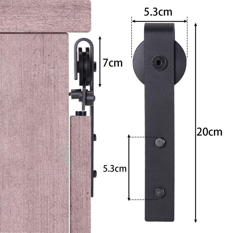 230cm/7,5FT Herrajes para Puertas Correderas Kit de Accesorios para Puerta  Granero para Puertas Simple