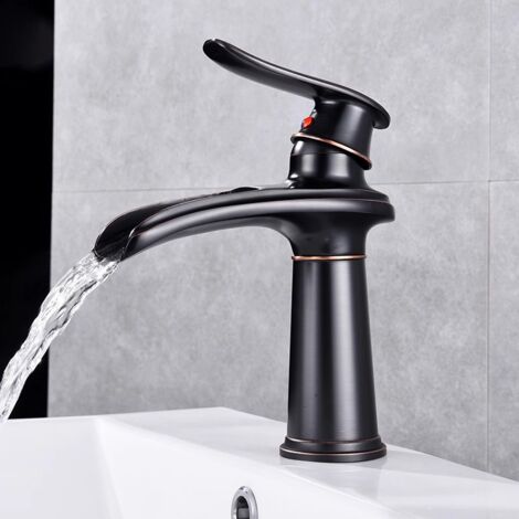 Grifo De Lavabo Cascada | Mezclador Monomando Alto Para Fregadero Dorado 99166364