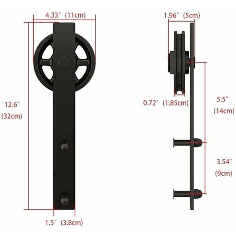 230cm/7,5FT Herrajes para Puertas Correderas Kit de Accesorios para Puerta  Granero para Puertas Simple