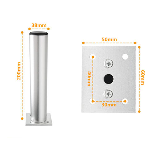 Juego de 4 Patas para Muebles Altura Regulables 20cm Patas de Metal para  Mesa Sofá Armario