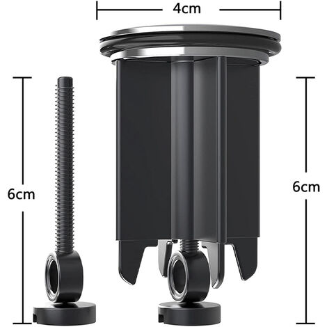 Válvula de desagüe 9cm. Tapón para lavabo y baño universal G1-1/4 cromado