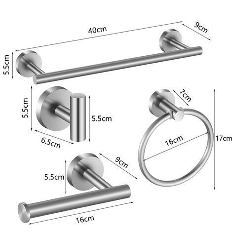 Alise Toalleros Dobles De Baño, Toalleros Para Baño, Soporte De Pared Para Toallas De Acero Inoxidable Sus304 Resistente Toallero Niquel