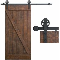 230cm Kit de Hardware Puerta Granero Corredera Riel para Puerta Corredera Capacidad 150kg