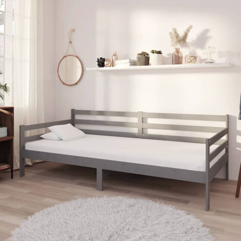 Lit junior 200x90 POK gris avec matelas