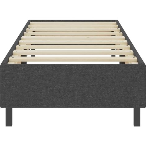 Sommier à lattes de lit Gris foncé Tissu 80x200 cm