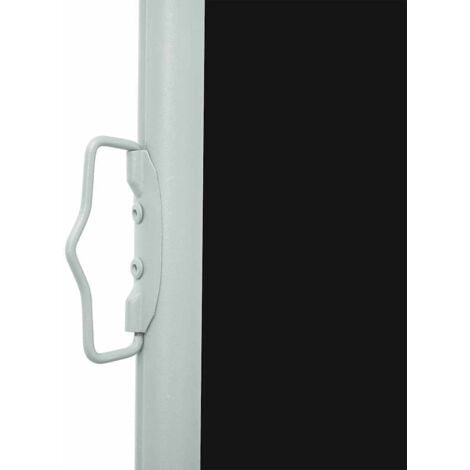 Auvent latéral rétractable de patio 100x500 cm Noir