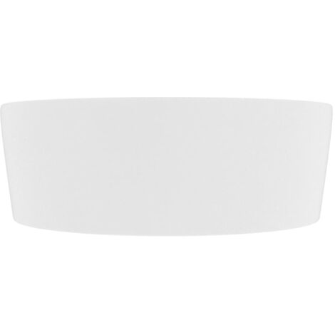 Lavabo de luxe avec trop-plein Blanc mat 36x13 cm Céramique