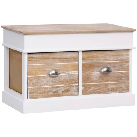 Banc d'entrée 70 x 35 x 45 cm Bois de Paulownia