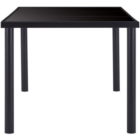 Table à manger Noir 180x90x75 cm Verre trempé