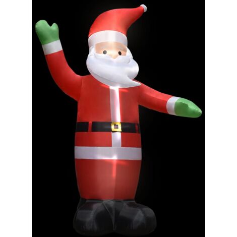 Père Noël gonflable avec LED Décoration de Noël IP44 4,5 m