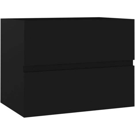 Armoire d'évier Noir 60x38,5x45 cm Aggloméré