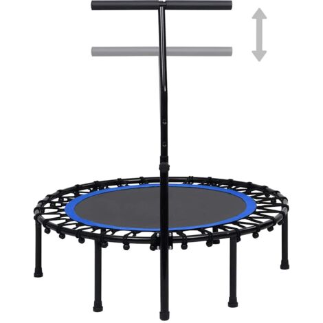 Mini Trampoline De Fitness 122 Cm - Avec Poignée Réglable - Cardio/Saut - Silent Jump - 150 Kg Max