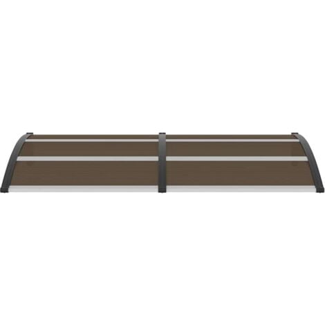 Auvent de porte Noir 200x100 cm PC