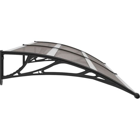 Auvent de porte Noir 240x100 cm PC