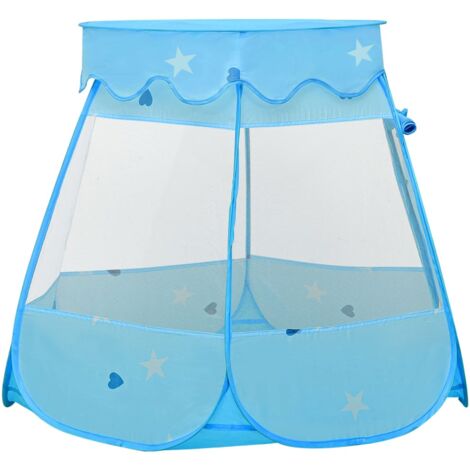 Tente de jeu pour enfants avec 250 balles bleu 102x102x82 cm