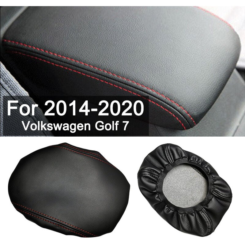 Leder Auto Armlehnenbox Schutzhülle von Mittelarmlehnenbox für Golf 7 MK7  2014-2020