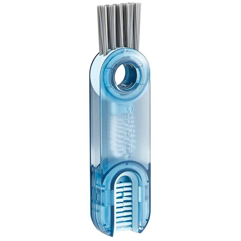 Flaschenreinigungsbürste 3 in 1 Multifunktionsbürste  Tumbler-Reinigungswerkzeug Mini-Silikon-Getränkehalter-Reiniger 1 Stück  (Blau)