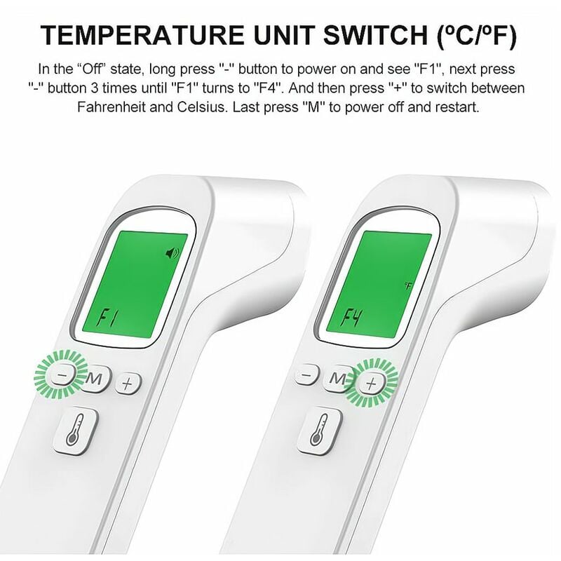 Hochpräzises Infrarot Thermometer genaue digitale berührungslose  fieberthermometer stirn termometer für Erwachsene und Säuglinge LED hohe  Helligkeit 1pc