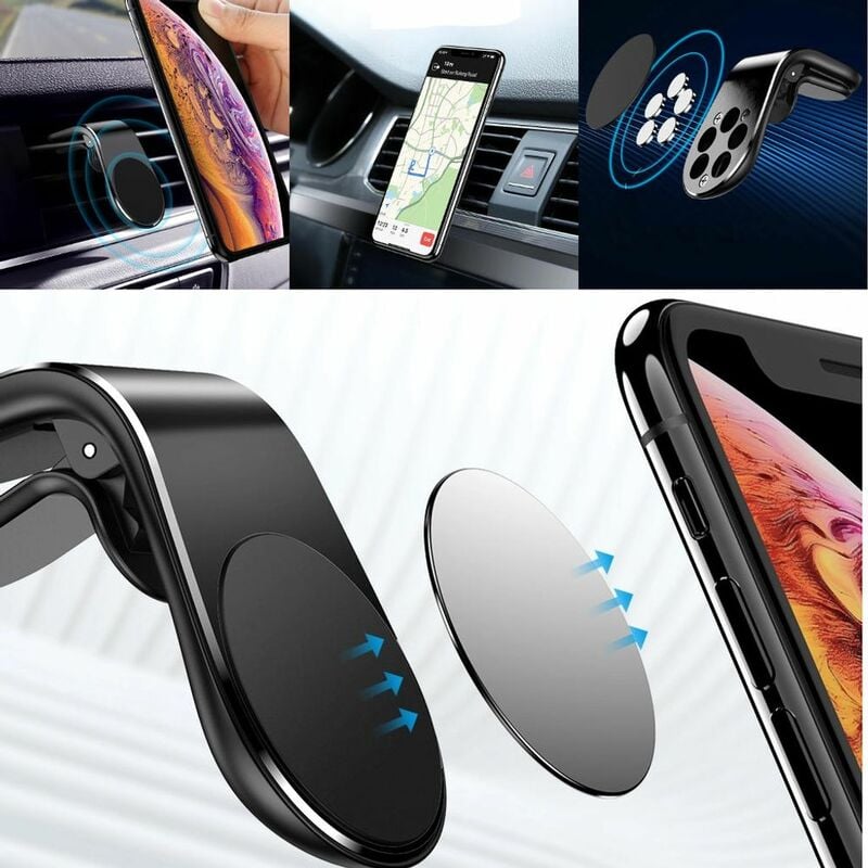 Handy-Halterung Handy-Halter für Auto KFZ mit Magnet und Magnetischer  Metallplatte für iPhone XS MAX/XS/XR/X/8/7/6P, Samsung S9/S8/S7, Huawei