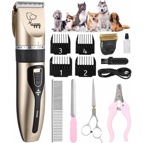 Elektrische Hundetrimmer Schnurlosen, Professionelle  Hunde-Haarschneidemaschine, Hunde-Haarschneidemaschine, geräuscharm  Wiederaufladbaren, Pet Hundeschermaschine für Hunde, Katzen