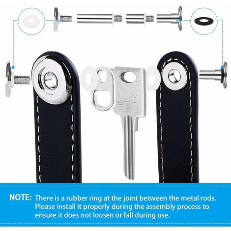 Leder Schlüsselanhänger Herren-Schlüsselanhänger Abnehmbarer  Schlüsselanhänger Intelligenter Taschen-Schlüsselanhänger, stilvolle  Geschenkbox (Platz für 10–12 mehrere