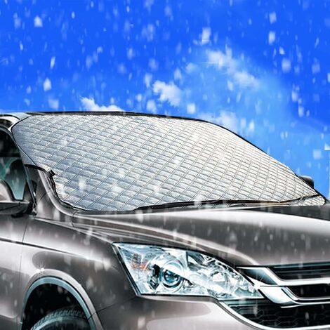 Auto-Windschutzscheibe, Windschutzscheibenabdeckung für Eis und Schnee mit  4 Schutzschichten und Magneten, doppeltes festes Design, Allwetter-Auto-Schneeabdeckung  für den Außenbereich, UV-beständige W