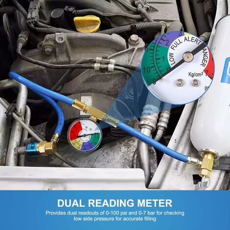 R134A Auto-Klimaanlage Kältemittel 1/2 Thread Füllschlauch Mit Manometer DE