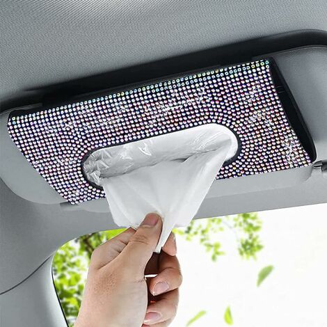 Auto-Tissue-Halter Auto-Tissue-Box Pailletten-Tissue-Halter für Auto- Sonnenblende
