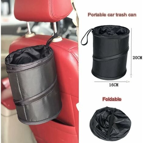 2 STÜCKE Tragbarer faltbarer Auto-Mülleimer Universal faltbarer Auto- Mülleimer Papierkorb Hängende Reise-Aufbewahrungsbox Tasche