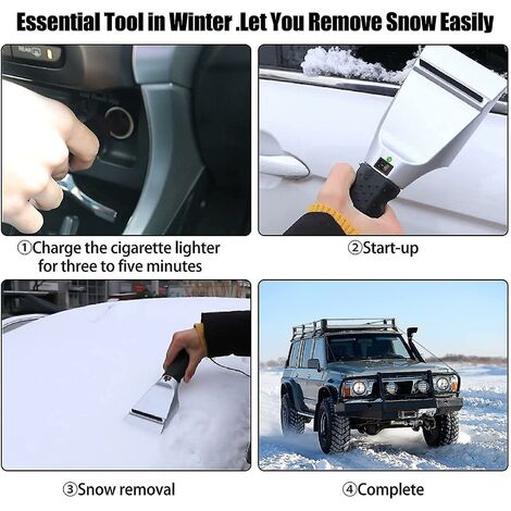 Kfz-Heizung Schneeschaufel beheizter Schneekratzer für Auto