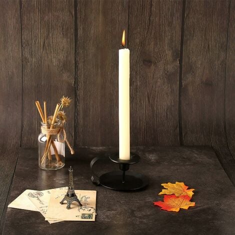 4 Stück Set mit 4 Vintage Kerzenhalter Dekorationen mit Griffen, 11 x 6 cm  Adventskranz Kerzenhalter,